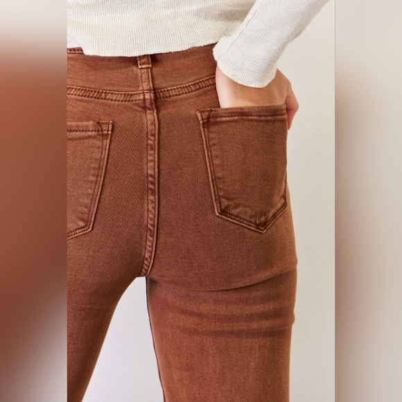 RISEN Designer Espresso Full Size High Rise Tummy Control Straight Jeans 20% OFF - Picture 4 of 6